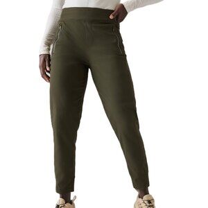 ATHLETA TREKKIE NORTH HIGH RISE JOGGER JOGGERS HIKING PANTS SIZE 0 DARK GREEN